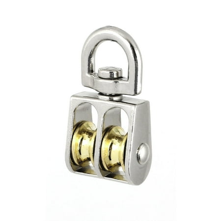 13mm Diameter Stainless Steel Double Sheave Swivel Eye Rope Pulley