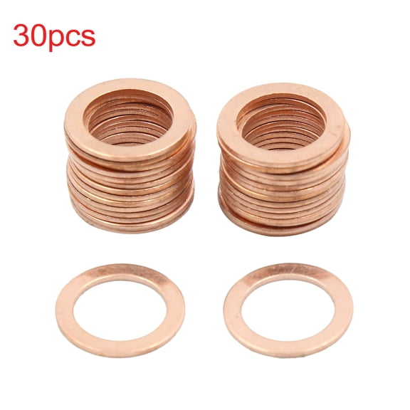13mm Inner Dia Copper Flat Washers Car Engine Sealing Gaskets Rings