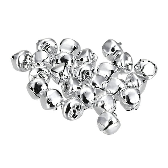 13mm Jingle Bells Craft Bells Carbon Steel Electroplating Silver Tone 24 Pack