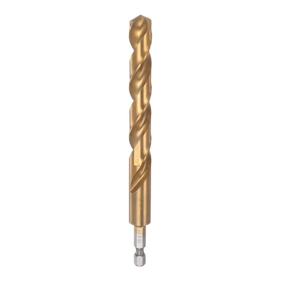 13mm M35 High Speed Steel Titanium Hex Twist Drill Bit with 1/4" Shank