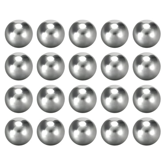 Uxcell Silver Bearing Balls Metric Solid Chromium Steel G10 Precision Grade for Casters 20 Pcs 0.51 inch
