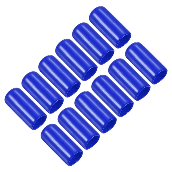 13mm Rubber Pool Tip Cover Pool Cue Stick Tip Protector for Billiard Club Snooker Head Guard, Blue, 12 Pack