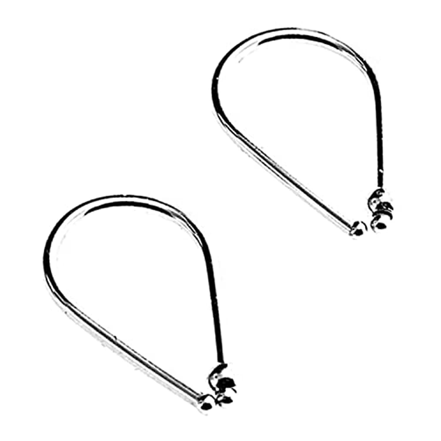 13mm Sterling Silver 20 GA Upside Down Hoop Earrings Teardrop