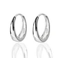 thumbnail image 1 of 13mm Tiny Small Sleeper Hoop Earrings for Women Cartilage Sterling Silver Cuff Hinged Huggie Hoops, 1 of 4