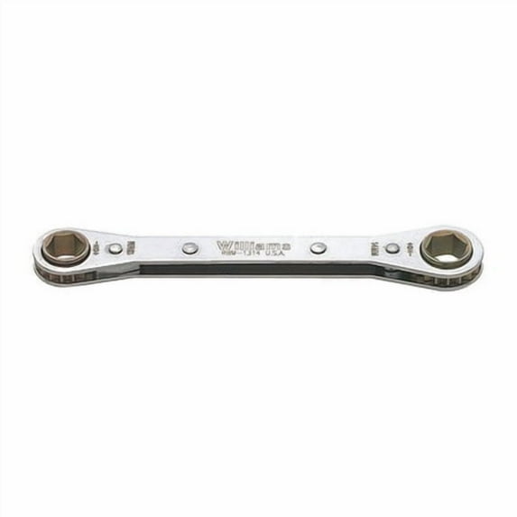 13mm x 14mm Double Head Ratcheting Box End Wrench - 6 Point Ratcheting Box Ends, High Polish Chrome Finish. Williams® USA # JHWRBM-1314