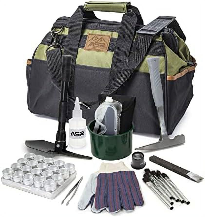 13pc Beginner Geology Hounding Kit with Mining Tools Carry Bag