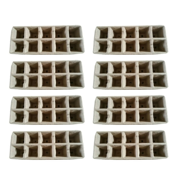 13pcs 10 Grids Starter Trays Plant Starters Cups Nursery  Biodegradable Pots Peat Pot (Random Color)