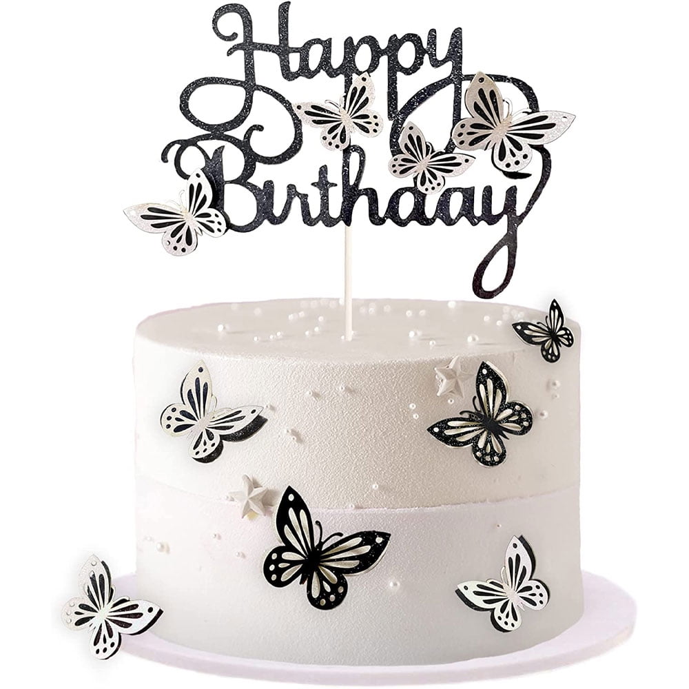 13pcs 3D Butterfly Cake Toppers, for Girls Women's Birthday Cake Decorations Butterfly Party DecorationsStyle:Style 4;