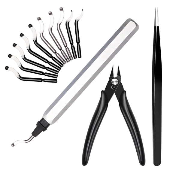 13pcs Deburring Tool Set with High Speed Steel Blades for 3D Print Metal Plastic Resin