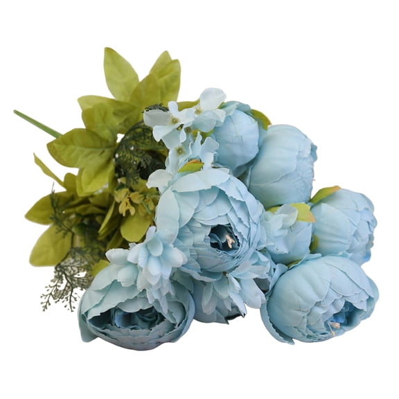 13pcs European Style Peony Flowers - Silk, Long-Lasting, for Wedding/Home Decor & Photography
