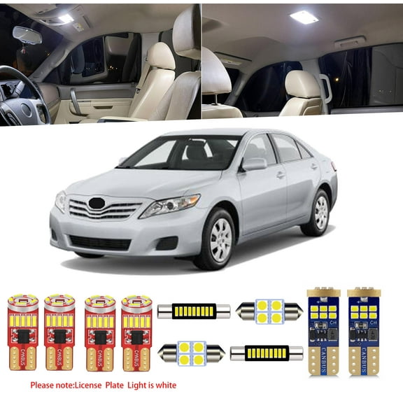 13pcs For Camry interior LED Lights Kit Super Bright LED Replacement Bulbs for 2007-2011 Toyota Camry LED Dome Trunk License Plate