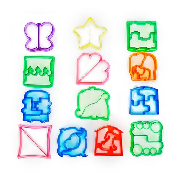13pcs Kitchen Breakfast Sandwich Mold Bread Biscuit Embosser Cake Tool DIY Making Mold Household Making Accessories
