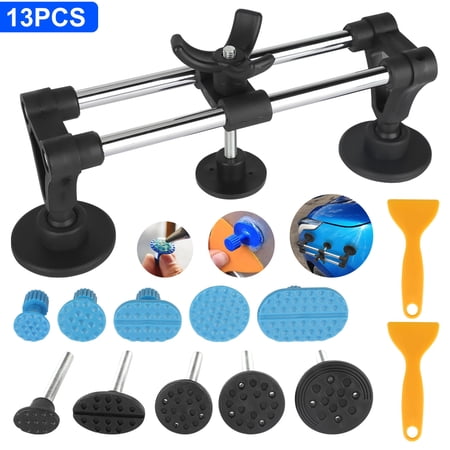 13pcs Paintless Dent Repair Kit, TSV Car Body Bridge Dent Puller Kit, Auto Body Repairing Remover Tool Kit for Auto Body Dents, Door Dings, Refrigerator Washing Machine Dents Repair