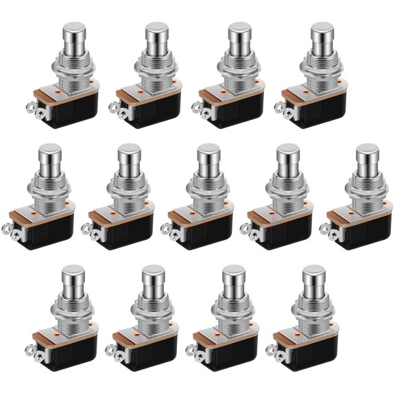 13pcs SPST Momentary Soft Tou Foot Swit Normally Open 2 PIN Stomp Box Push Button Footswit for Guitar Effect Pedal