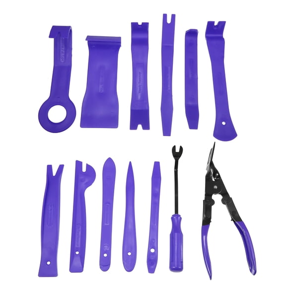 13pcs Trim Removal Tool Set for Car Panel Dashboard Audio Radio Tire Valve Repair Blue