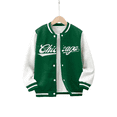 thumbnail image 1 of 13t Kid Boys Tops 14t Big Boys Fashion CHICAGO Embroidery Color Block Baseball jacket Sizes 7-15, 1 of 7