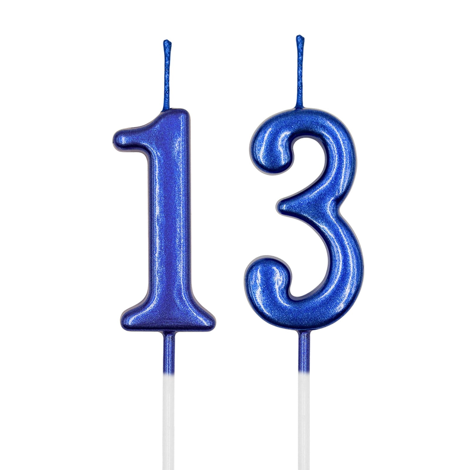 13th & 31st Birthday Candles, Blue Number 13 31 Candle for Cake, Happy Birthday Cake Topper Decoration for Birthday Anniversary Celebration Party Supplies C66