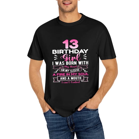 13th Birthday 13 Years Girls Funny Teenager Birthday T-Shirt, OdeJous Funny T-Shirt Black, L