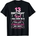 thumbnail image 1 of 13th Birthday 13 Years Girls Funny Teenager Birthday T-Shirt mens t shirt，black，women，funny，misfits，men，journey, 1 of 4