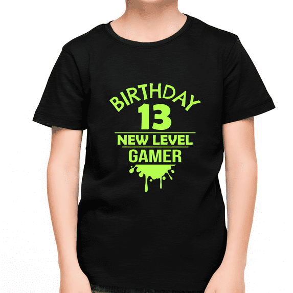13th Birthday Boy Shirt 13 Year Old Birthday Shirt Gamer Shirt Birthday Shirt Boy 13th Birthday Gift