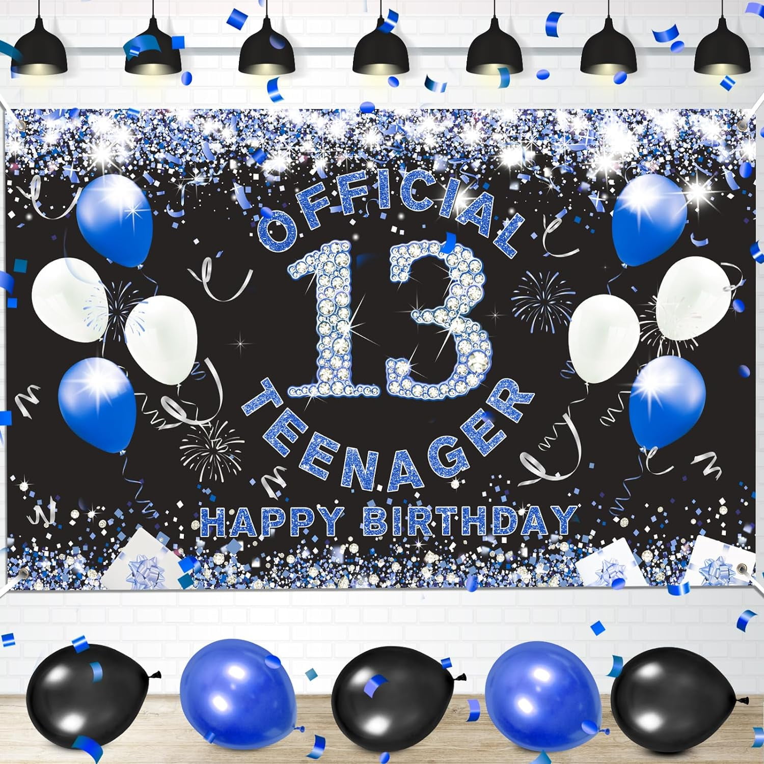 13. Geburtstag Deko-Set Für Mädchen - Banner, Wimpelkette, Wirbel In Rose Gold