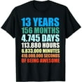 thumbnail image 1 of 13th Birthday Gift Boy 13 Years Being Awesome T-Shirt, 1 of 4