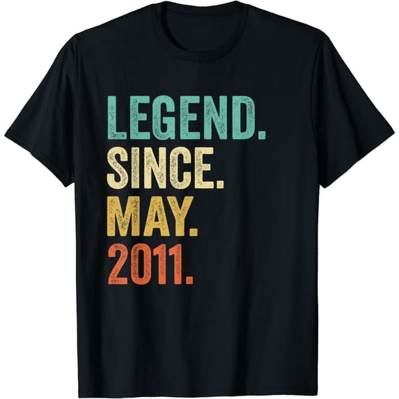 13th Birthday Gift Legend Since May 2011 Gift 13 Years Old T-Shirt mens t shirt,black,women,funny,misfits,men,journey,t-shirt