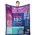 thumbnail image 1 of 13th Birthday Gifts For Girls - Best Gifts For 13 Year Old Girls 60"x50" Blanket - Gifts For 13 Year Old Girl - Teenage Girl Gifts For 13 Year Old Girl - 13 Year Old Girl Gift Ideas Bday Decor, 1 of 1