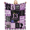 thumbnail image 1 of 13th Birthday Gifts for Girls, Girl Birthday Blanket " Birthday Decoration, Sweet 13th Girls Birthday Gift Throw Blanket for Couch Bed, Soft Blanket Birthday Gifts for Girl Daughter Sister(30"x40"), 1 of 7