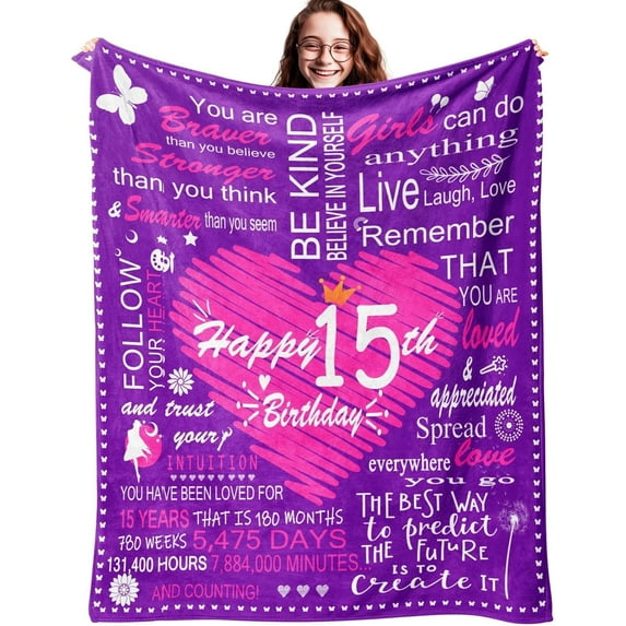 13th Birthday Gifts for Girls, Girls 13th Birthday Gift Ideas, 13th Birthday Gifts, Girls 13th Birthday Gifts, 13 Gifts for 13th Birthday Throw Blanket 50 in × 60 in