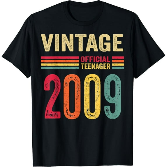13th Birthday Gifts Vintage 2009 Official Teenager 13 Yr Old T-Shirt mens t shirt,black,women,funny,misfits,men,journey