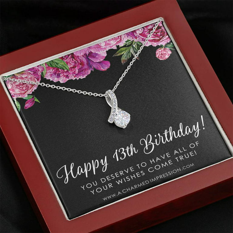 13th Birthday Gift Necklace,13th Birthday Girl, Gift for 13 Year Old Girl  Gifts