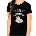thumbnail image 1 of 13th Birthday Girl Shirt 13 Year Old Girl Birthday Shirt Cat Shirts for Girls Cute Girls Birthday Shirt, 1 of 7