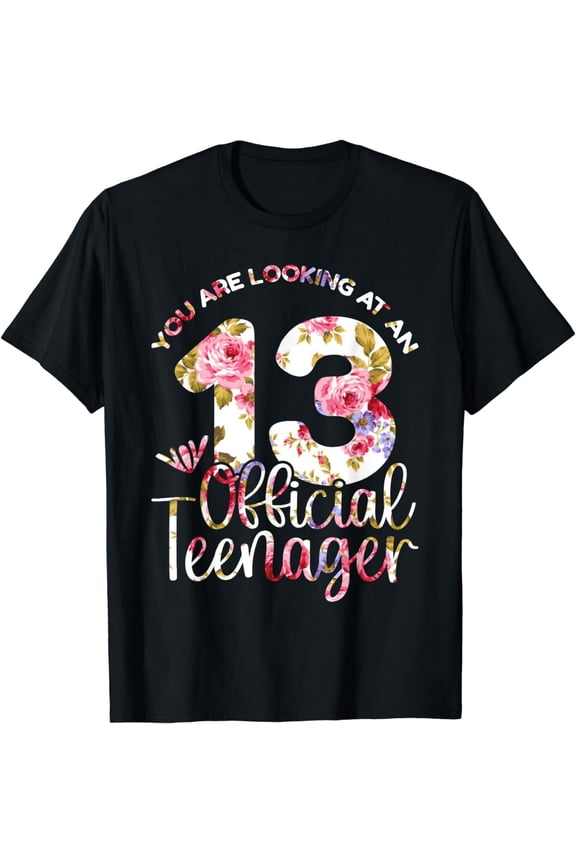 13th Birthday Girls 13 Years Official Teen Teenager Birthday T-Shirt