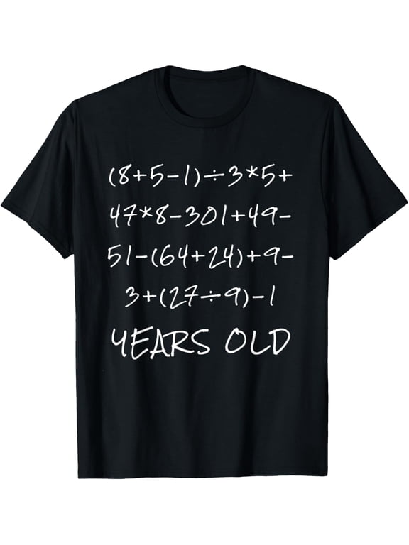 13th Birthday Math Problem Algebra Equation 13 Years Old T-Shirt