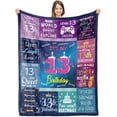 thumbnail image 1 of 13th Birthday Presents for Girls Throw Blanket 50"x60" 13 Year Old Girl Birthday Present Soft Blanket for Couch Bed 13th Birthday Decorations for Girls Best Teenage Girl Presents, 1 of 6