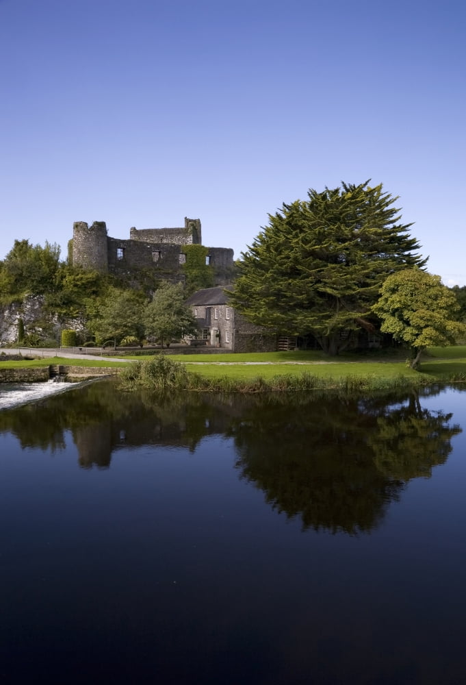 13th Century Castle by the River Funshion Glanworth County Cork Ireland Canvas Art - George Munday Design Pics (11 x 17)