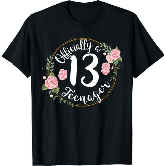 13th birthday official teenager teen girls 13 years old girl T-Shirt Black 3X-Large