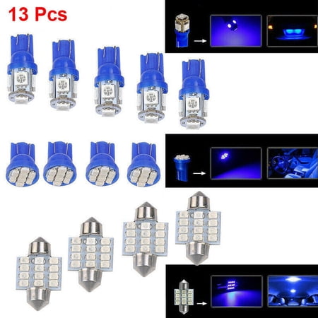 13x Auto Car Interior LED Lights Dome License Plate Bulbs Kit Accessories 8000K