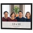 thumbnail image 1 of 13x10 Frame Black Charcoal Grey Wood Textured Picture Frame | 0.75 Inch Moulding Width | Gunmetal, 1 of 8