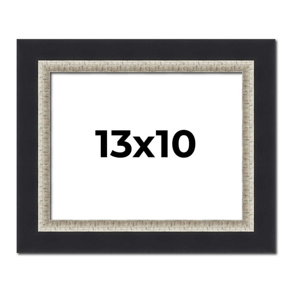 13x10 Frame Black Real Wood Picture Frame Width 2.25 Inches | Interior Frame Depth 0.5 Inches |