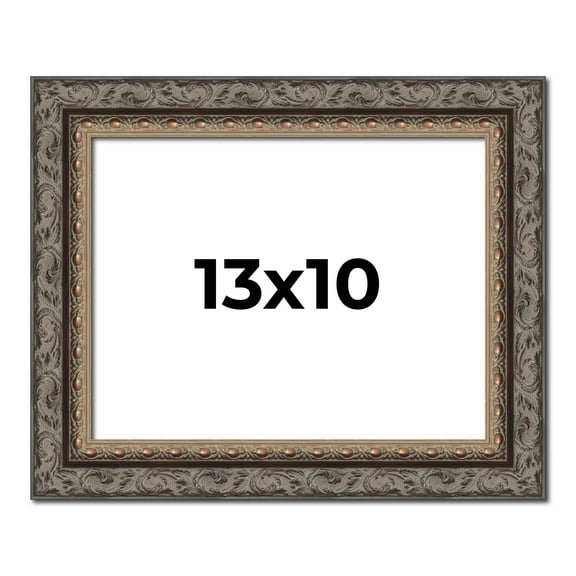 13x10 Frame Black Real Wood Picture Frame Width 2 inches | Interior Frame Depth 0.5 inches | Fitz