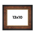 thumbnail image 1 of 13x10 Frame Brown Walnut Gold Ornate Trim Solid Wood Plein Air Picture Frame | 3 Inch Moulding, 1 of 8