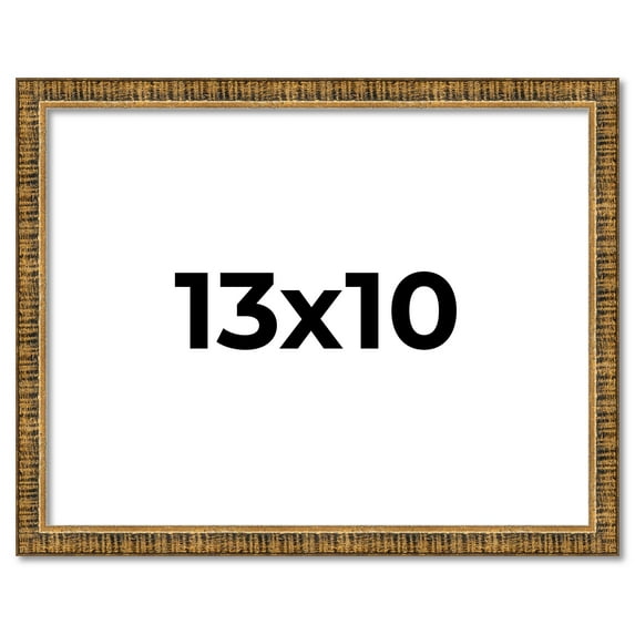 13x10 Frame Gold Picture Frame - Complete Modern Photo Frame Includes UV Acrylic Shatter Guard