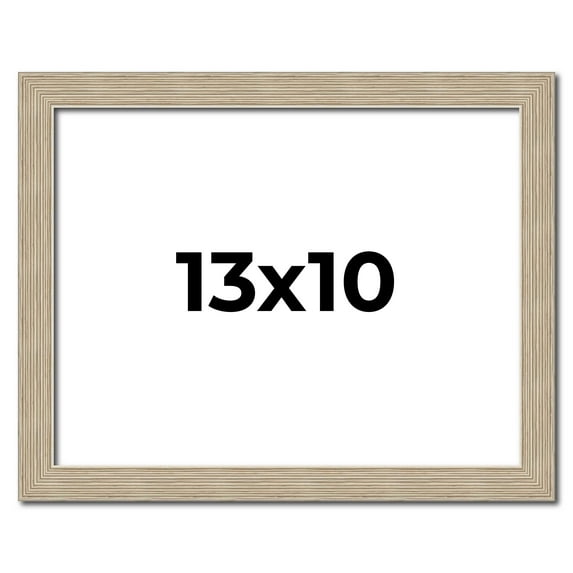 13x10 Frame Grey Solid Wood Picture Frame Width 1 Inches | Interior Frame Depth 0.5 Inches |
