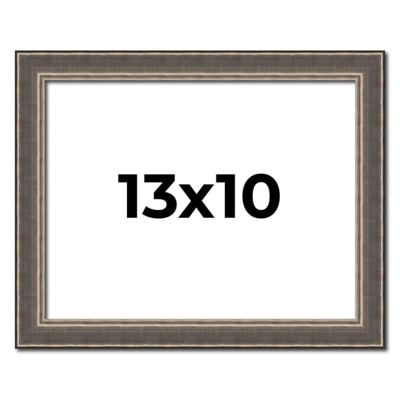 13x10 Frame Silver Real Wood Picture Frame Width 1.25 Inches | Interior Frame Depth 0.5 Inches |