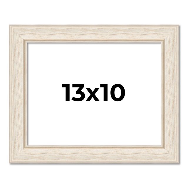 13x10 Frame White Real Wood Picture Frame Width 1.75 inches | Interior Frame Depth 0.5 inches |