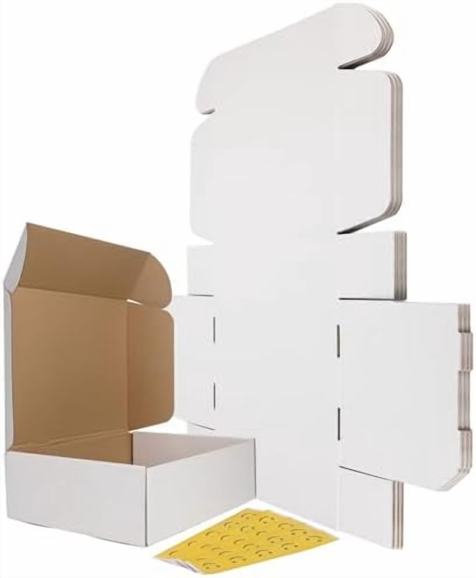 13x10x4 Shipping Boxes Set of 15, White Corrugated Cardboard Mailer Box for Packing, Mailing, Business