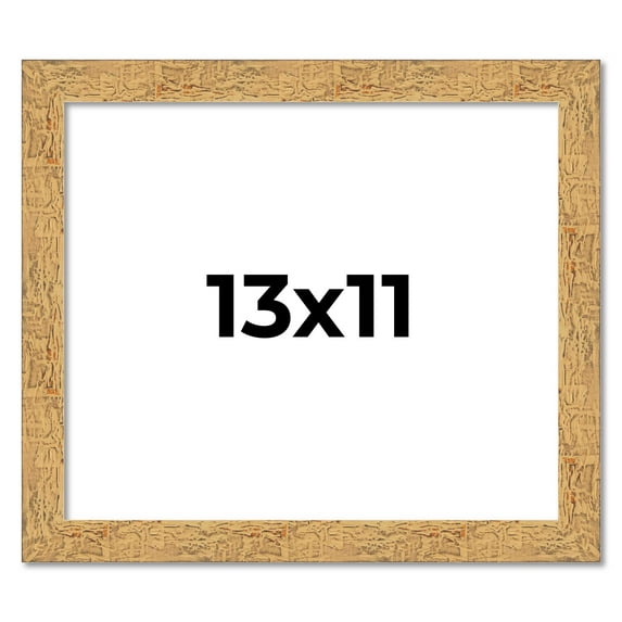 13x11 Frame Beige Real Wood Picture Frame Width 1.25 inches | Interior Frame Depth 0.5 inches |