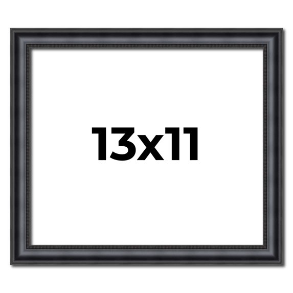 13x11 Frame Black Real Wood Picture Frame Width 1.25 inches | Interior Frame Depth 0.5 inches |